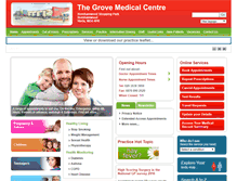 Tablet Screenshot of grovemedicalcentre.co.uk